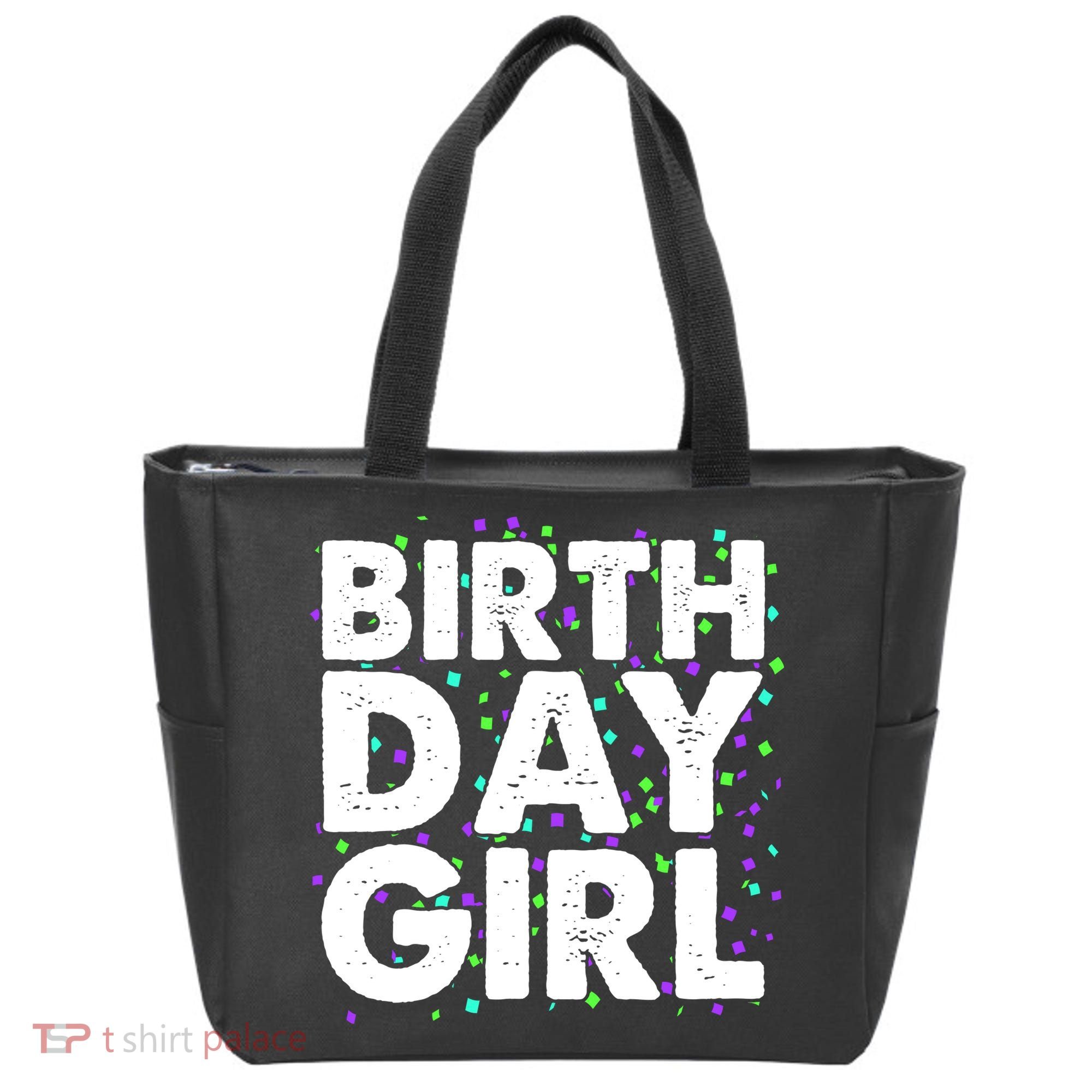 Birthday Girl With Confetti Tote Bag