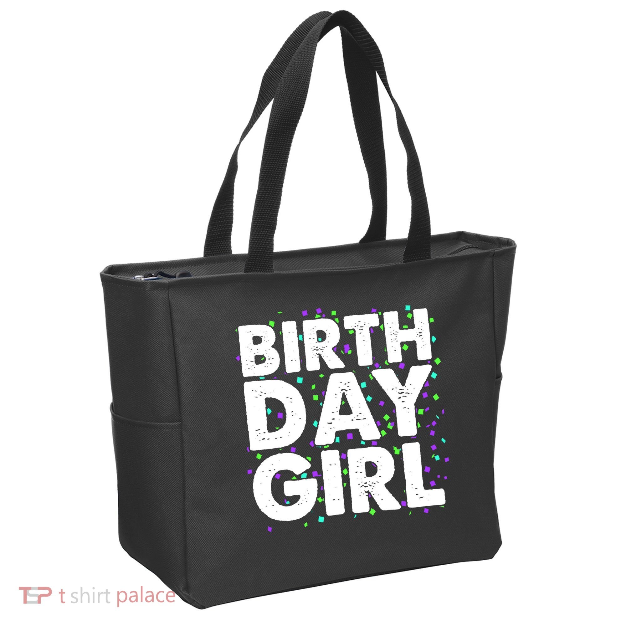 Birthday Girl With Confetti Tote Bag