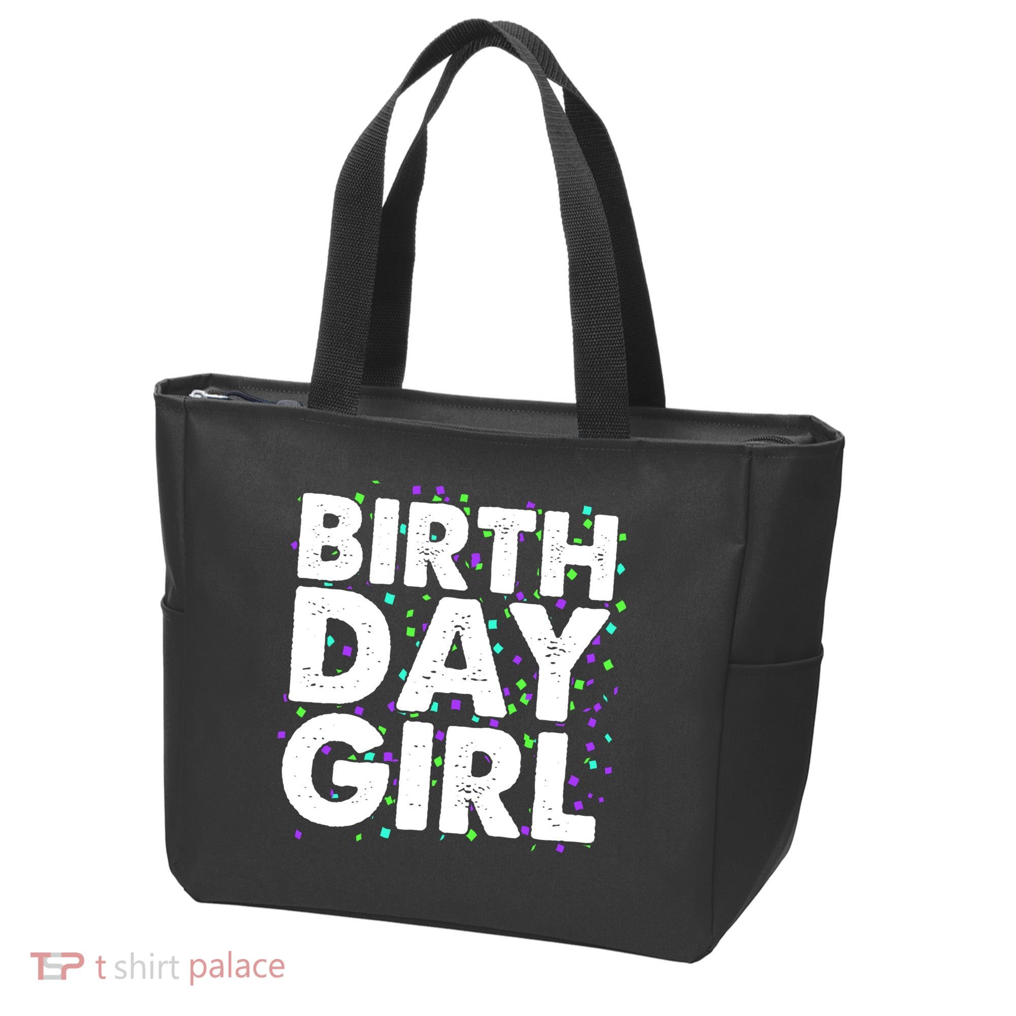Birthday Girl With Confetti Tote Bag