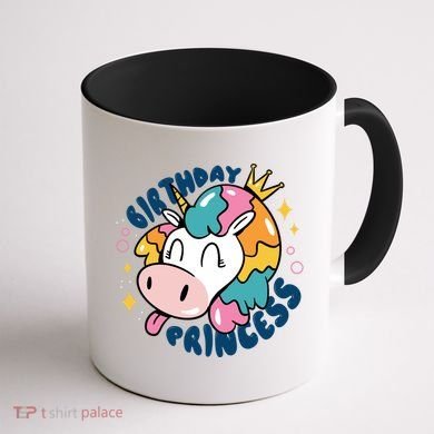 Birthday Princess Unicorn Coffee Mug back