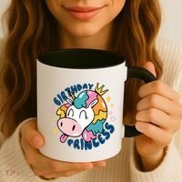 Birthday Princess Unicorn Coffee Mug thumb 3