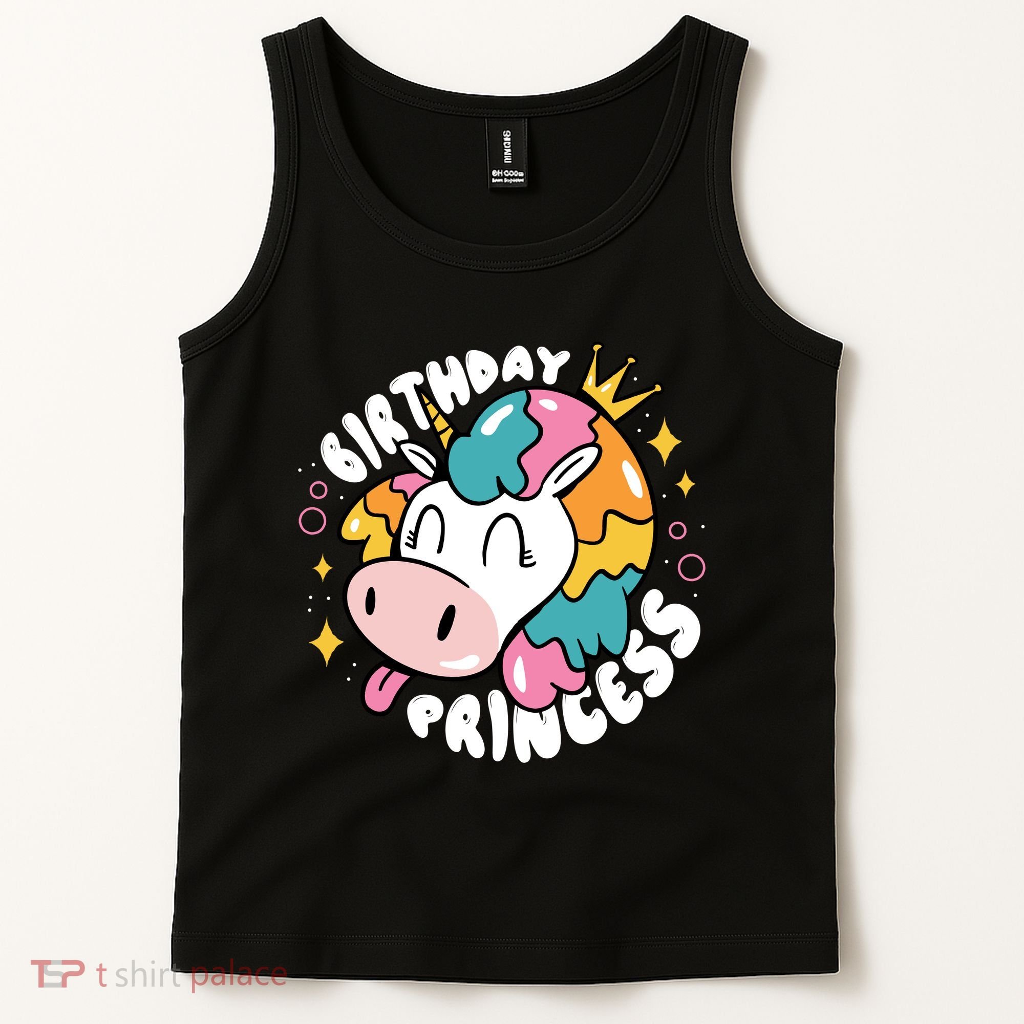 Birthday Princess Unicorn Tank Top