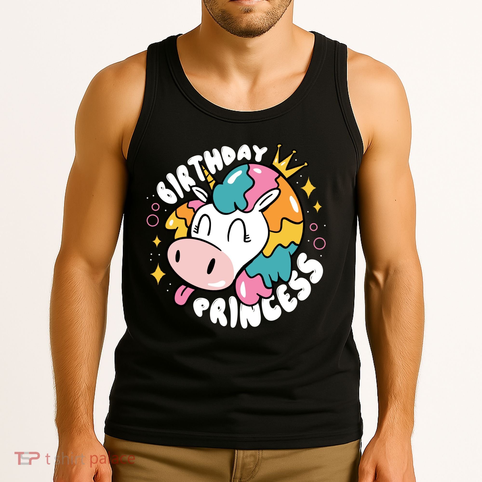 Birthday Princess Unicorn Tank Top