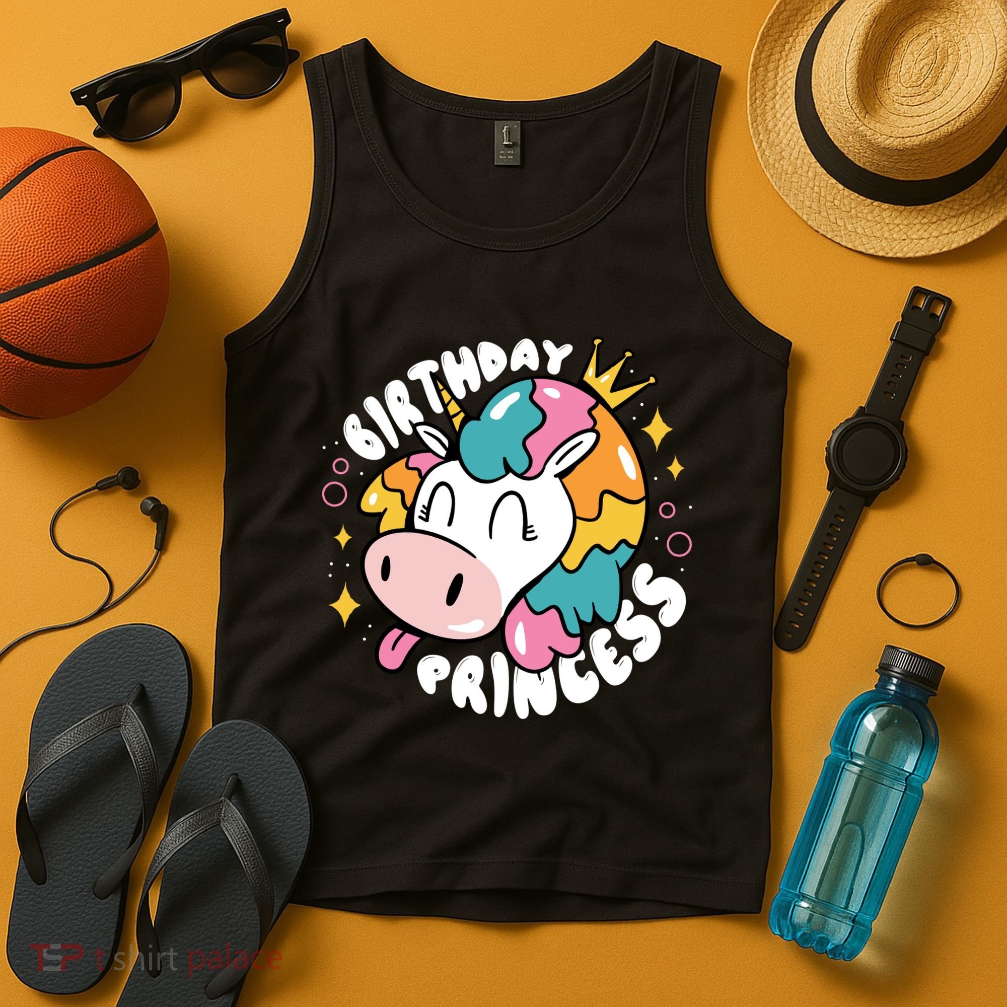 Birthday Princess Unicorn Tank Top