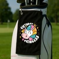 Birthday Princess Unicorn Golf Towel thumb 2