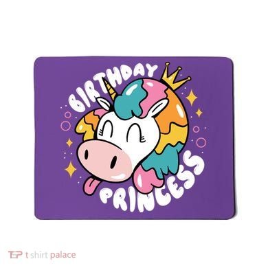 Birthday Princess Unicorn Mousepad