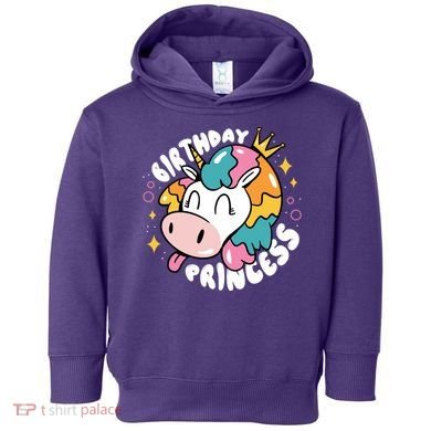 Birthday Princess Unicorn Toddler Hoodie