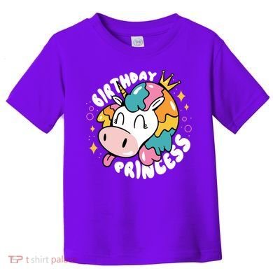 Birthday Princess Unicorn Toddler T-Shirt
