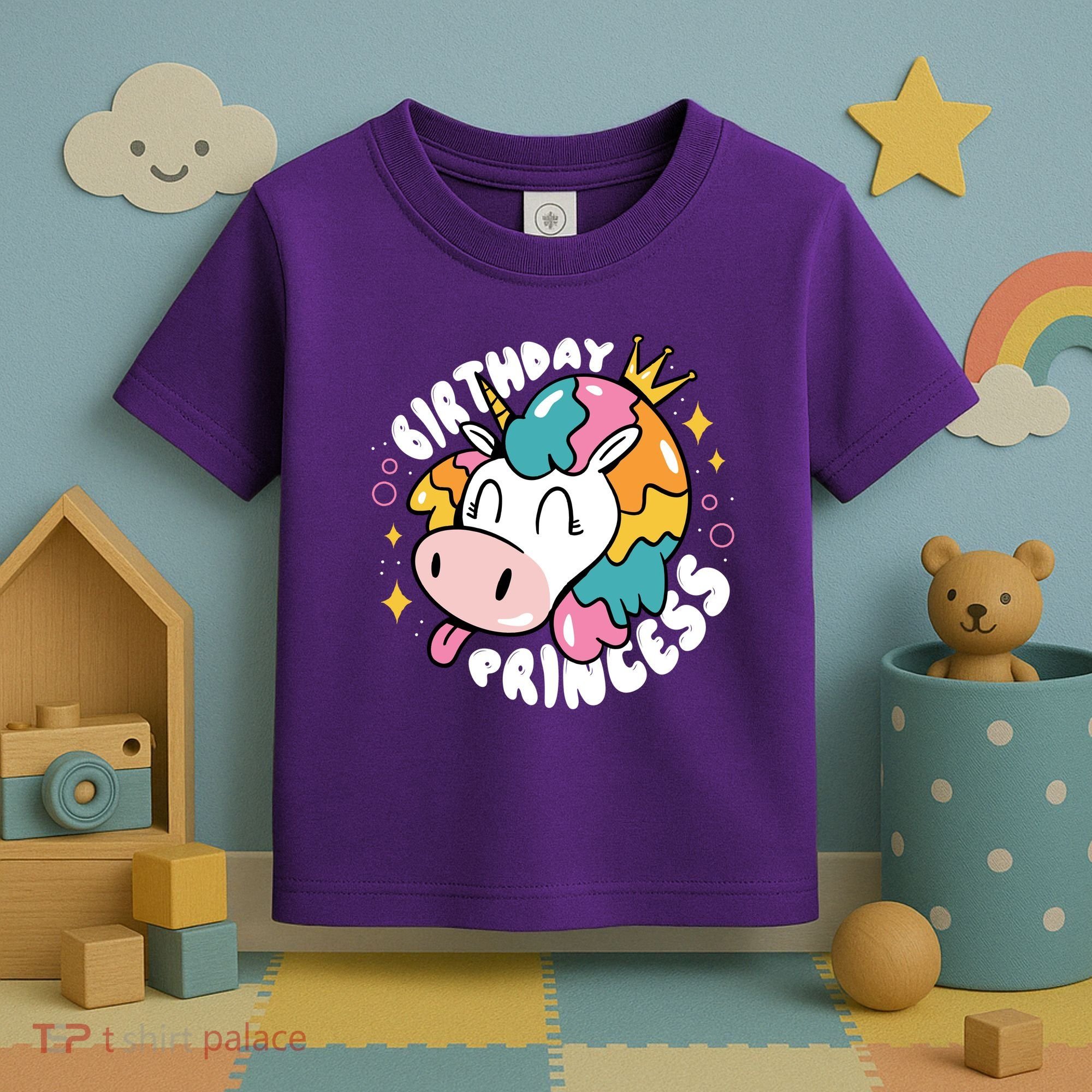 Birthday Princess Unicorn Toddler T-Shirt