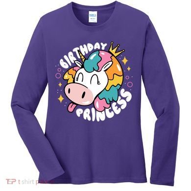 Birthday Princess Unicorn Women's Long Sleeve Shirt