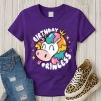 Birthday Princess Unicorn Women's T-Shirt thumb 3