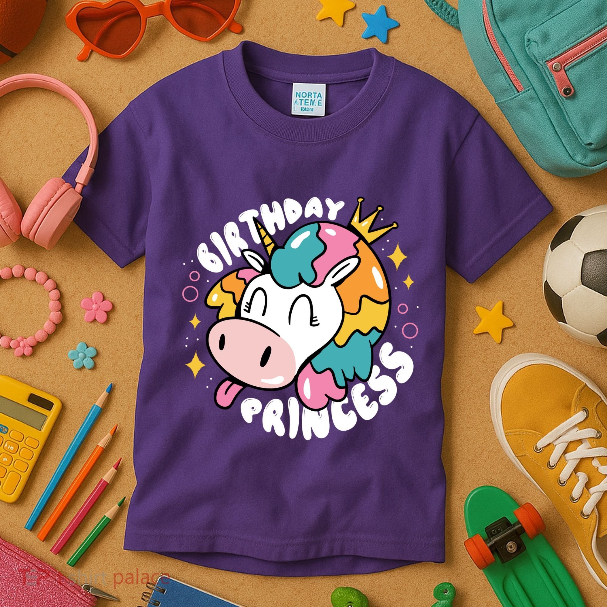 Birthday Princess Unicorn Kids T-Shirt