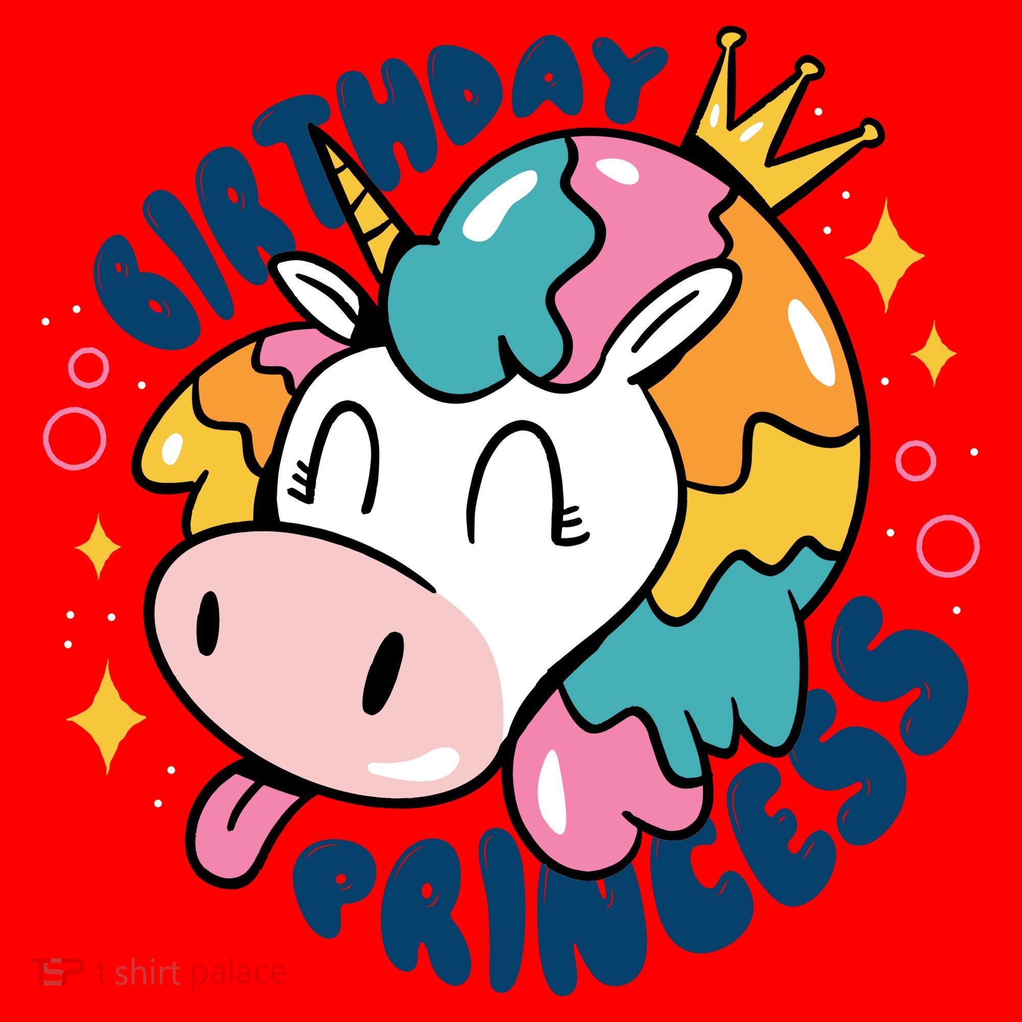 Birthday Princess Unicorn Santa Hat