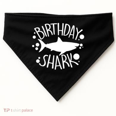 Birthday Shark USA-Made Doggie Bandana