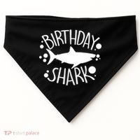 Birthday Shark USA-Made Doggie Bandana thumb 0