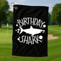 Birthday Shark Golf Towel thumb 1