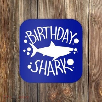 Birthday Shark Coaster