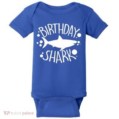 Birthday Shark Baby Bodysuit