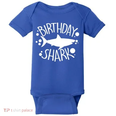 Birthday Shark Baby Bodysuit