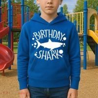 Birthday Shark Kids Hoodie thumb 2