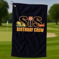 Birthday Sis Crew Sister Golf Towel thumb 1