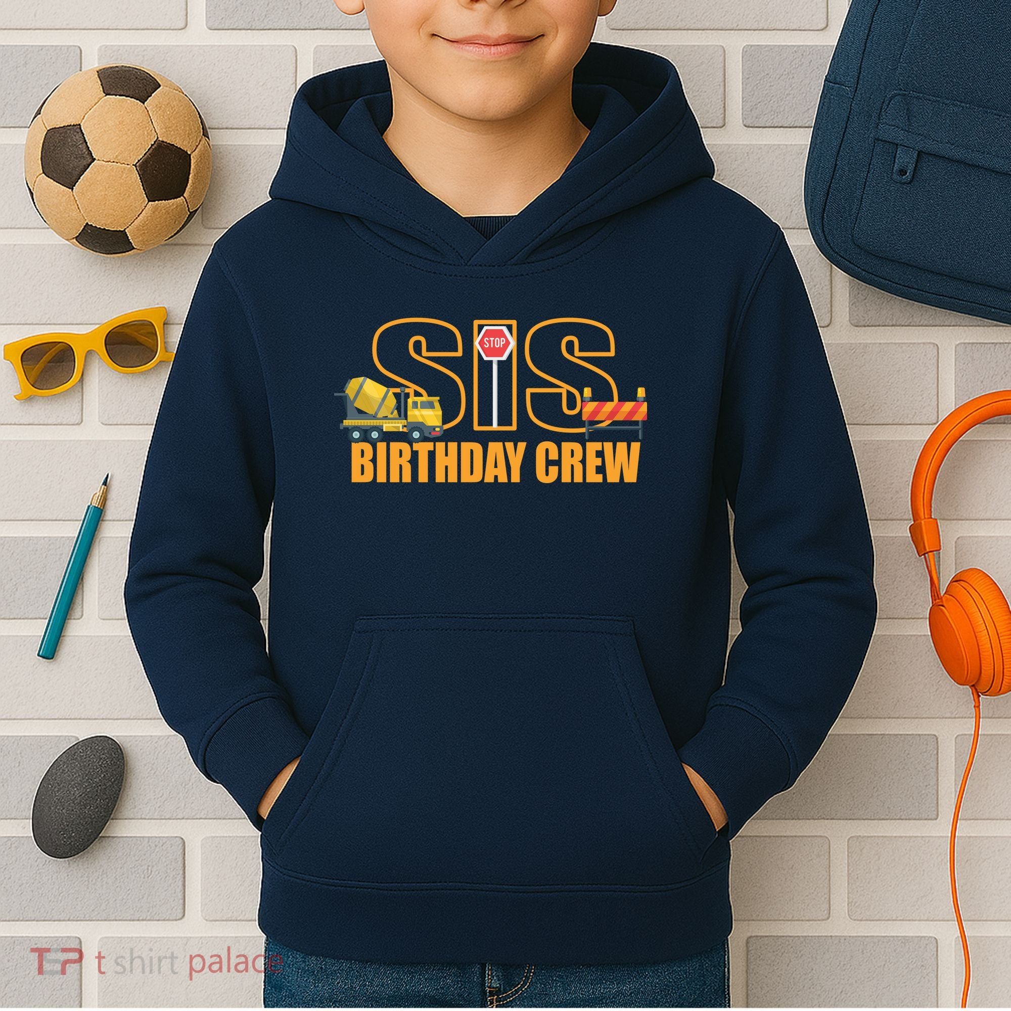 Birthday Sis Crew Sister Kids Hoodie