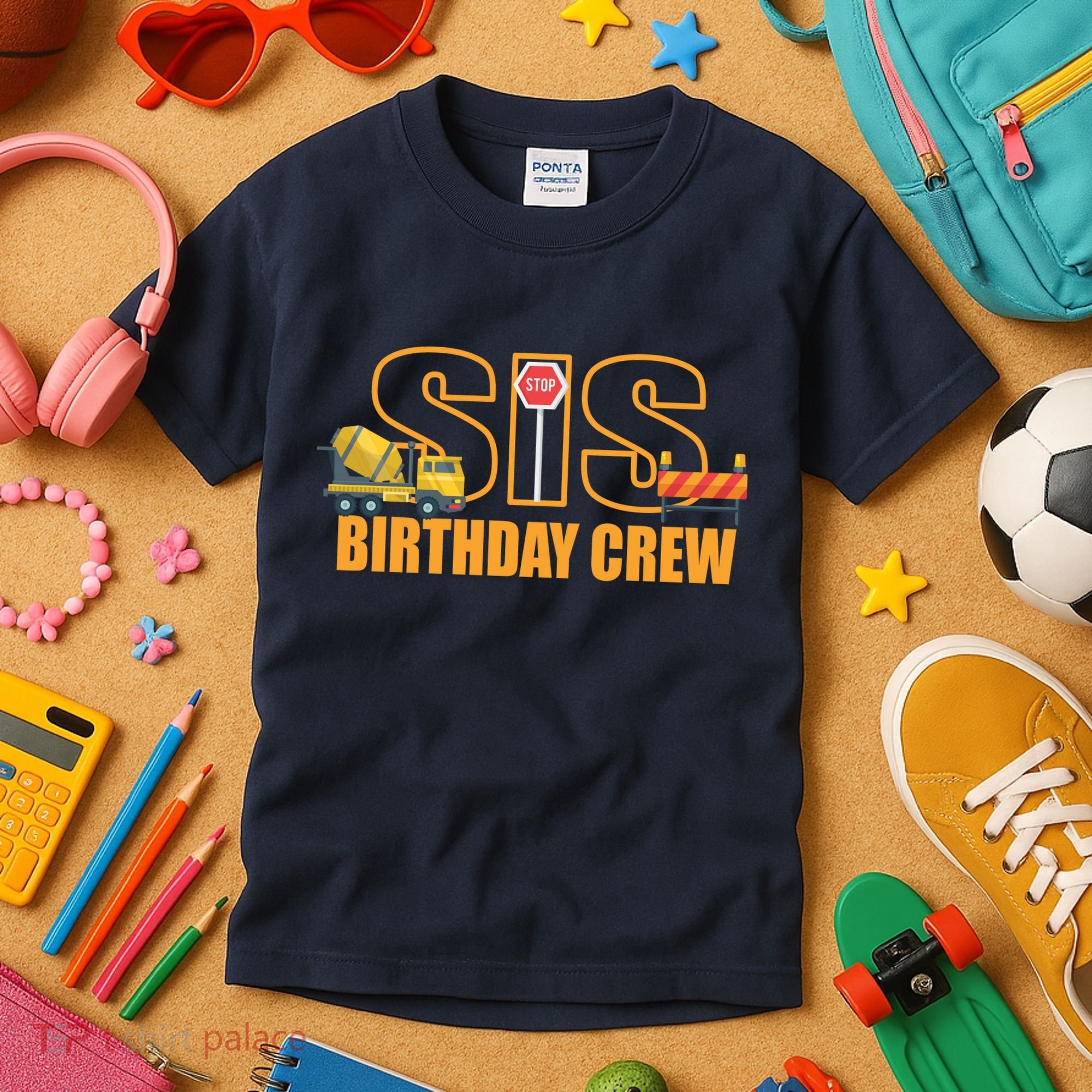 Birthday Sis Crew Sister Kids T-Shirt