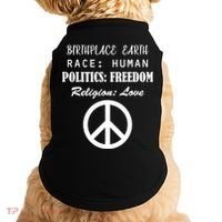 Birthplace Earth Race Human Religion Love Peace Doggie Tank thumb 0