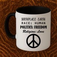Birthplace Earth Race Human Religion Love Peace Coffee Mug thumb 2