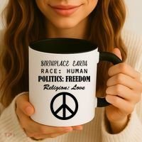 Birthplace Earth Race Human Religion Love Peace Coffee Mug thumb 3