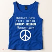 Birthplace Earth Race Human Religion Love Peace Tank Top thumb 2