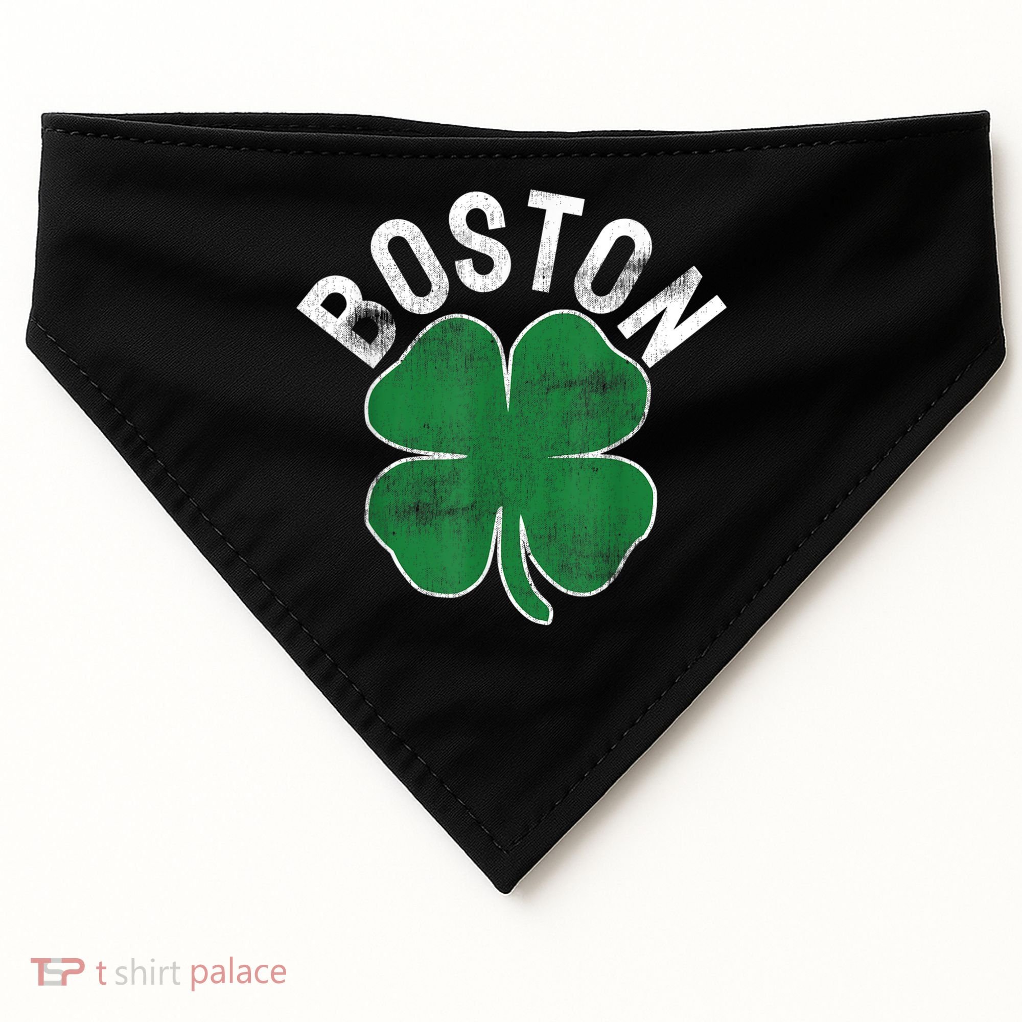 Boston Irish Shamrock St. Patrick's Day USA-Made Doggie Bandana