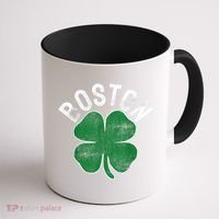 Boston Irish Shamrock St. Patrick's Day Coffee Mug thumb 1