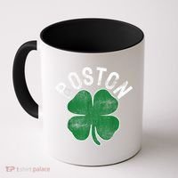 Boston Irish Shamrock St. Patrick's Day Coffee Mug thumb 0