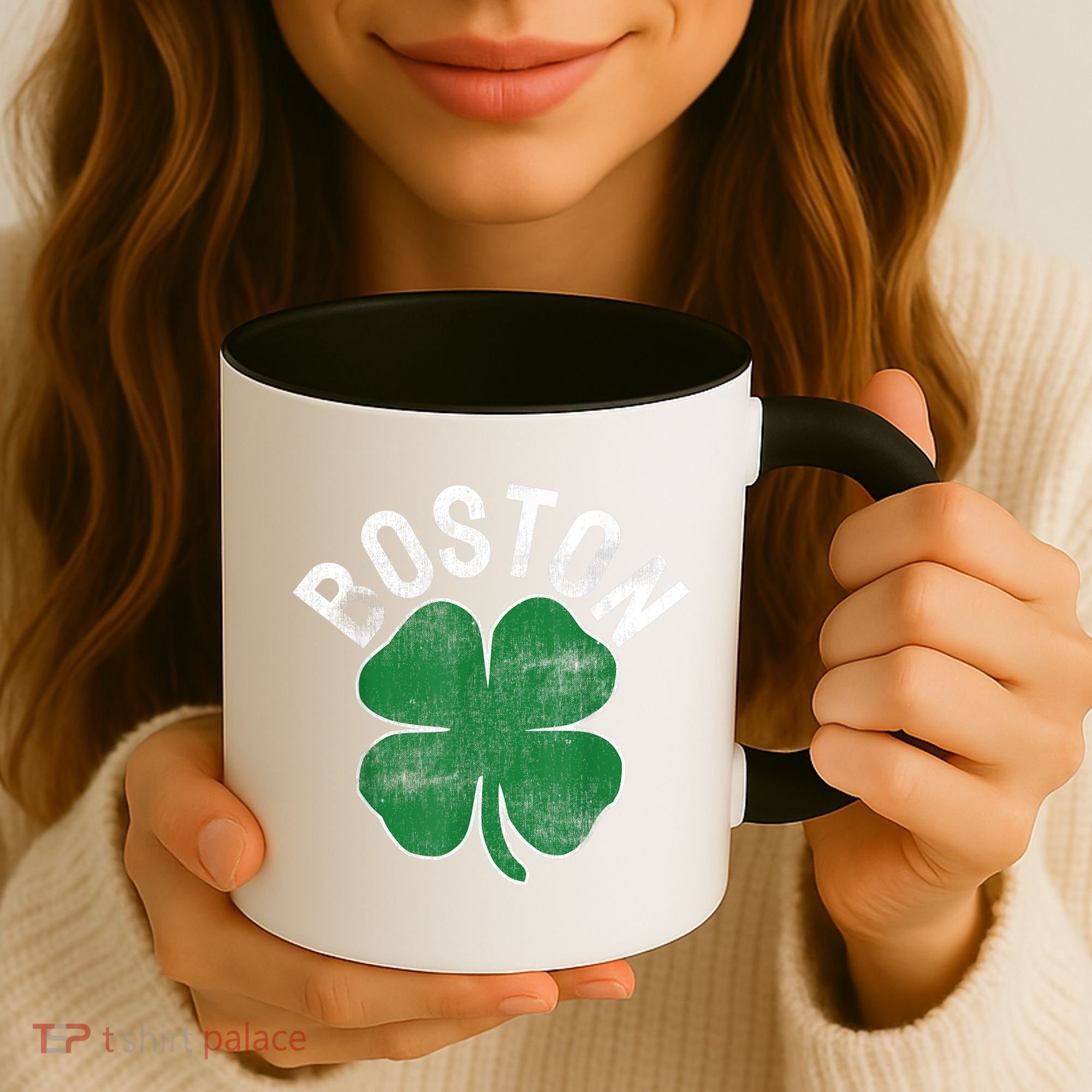 Boston Irish Shamrock St. Patrick's Day Coffee Mug