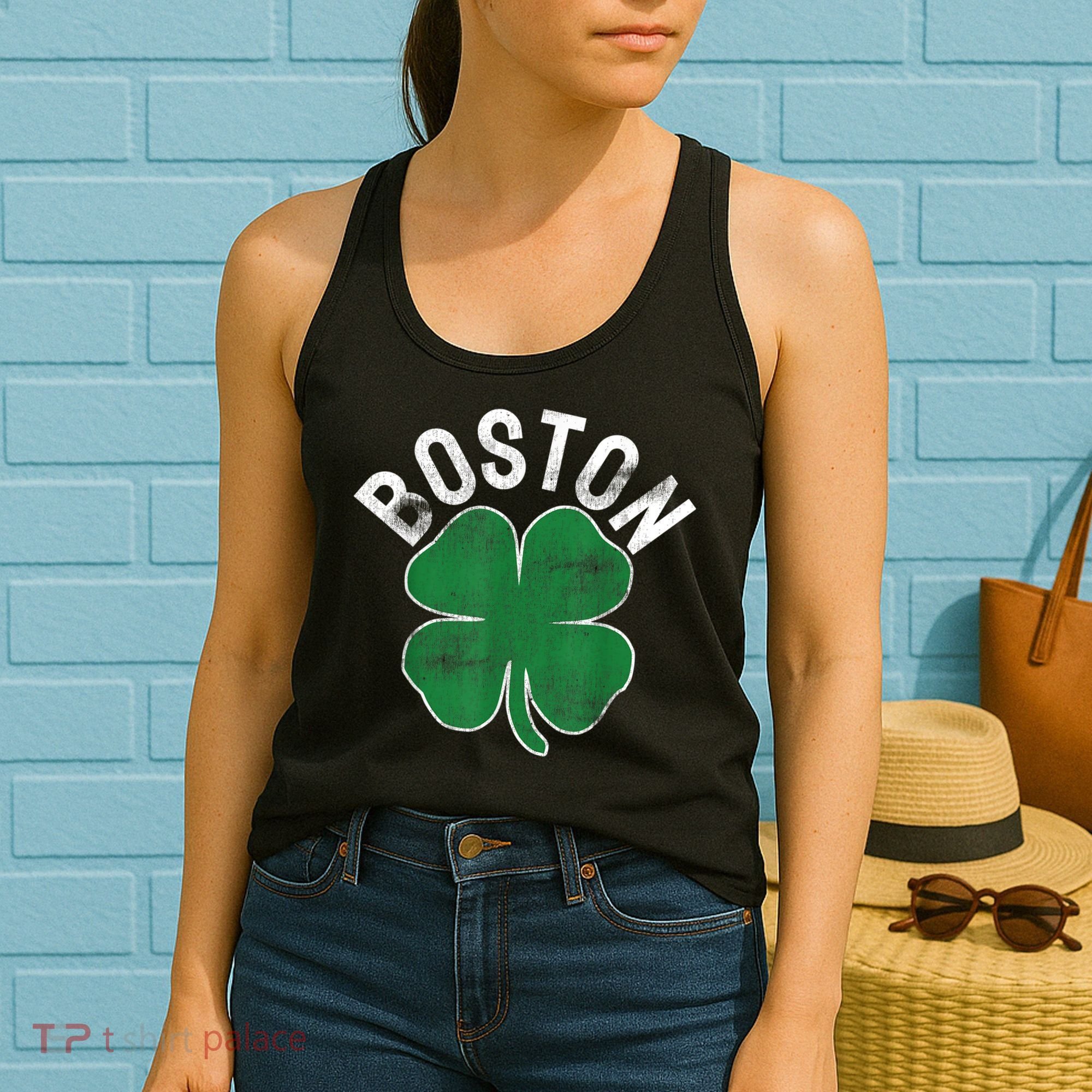 Boston Irish Shamrock St. Patrick's Day Women's Tank Top