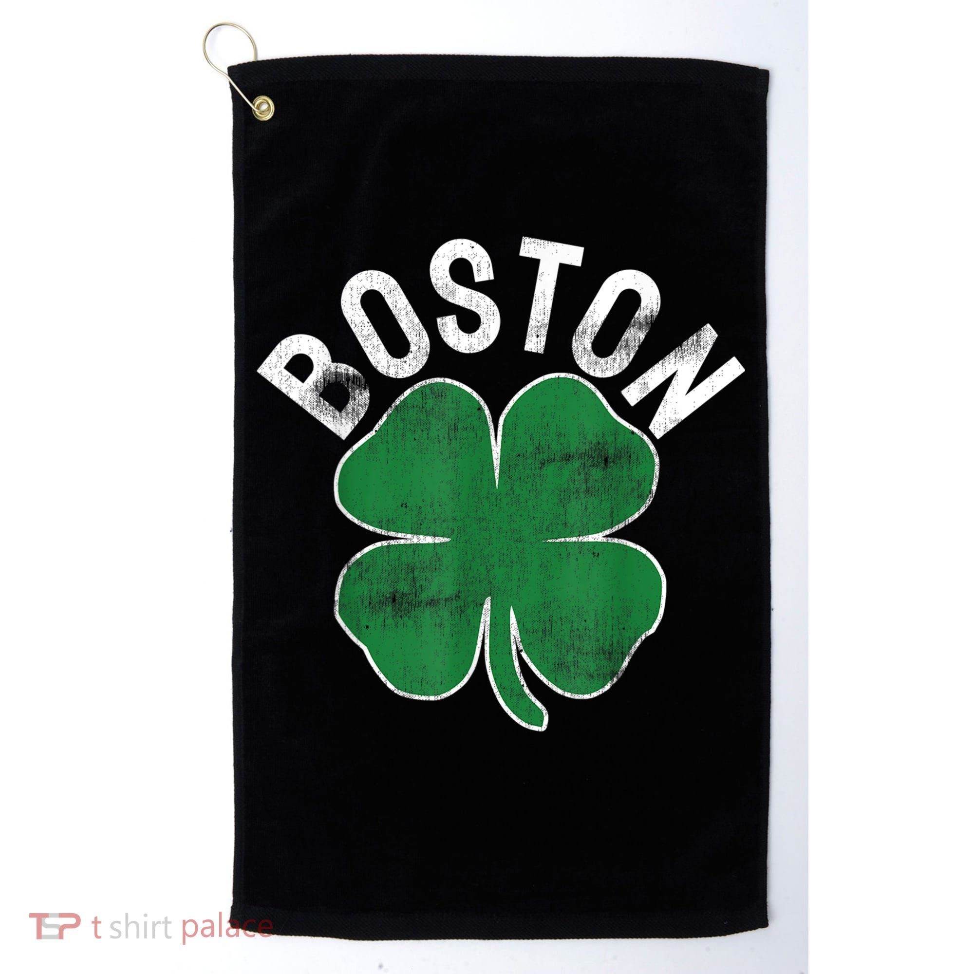 Boston Irish Shamrock St. Patrick's Day Golf Towel