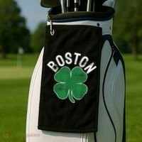 Boston Irish Shamrock St. Patrick's Day Golf Towel thumb 2