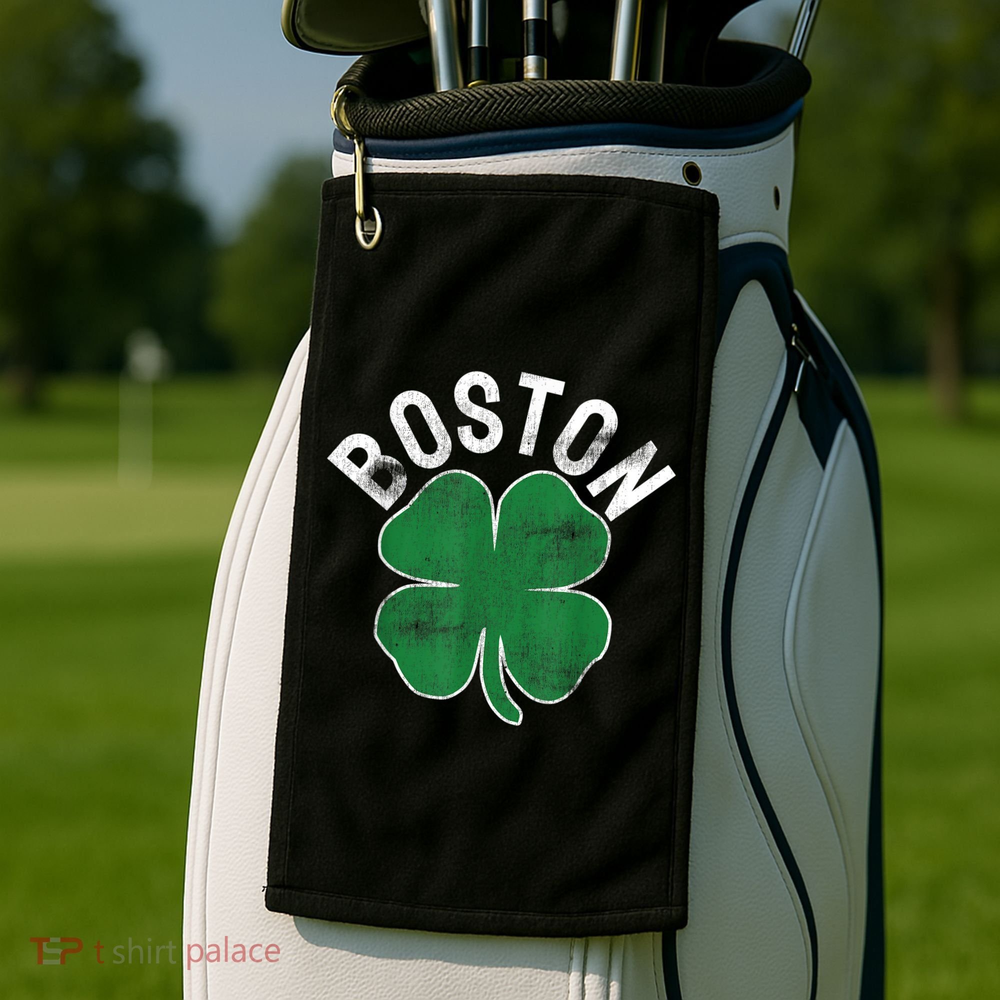 Boston Irish Shamrock St. Patrick's Day Golf Towel