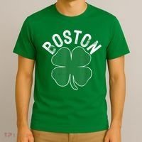 Boston Irish Shamrock St. Patrick's Day T-Shirt thumb 3