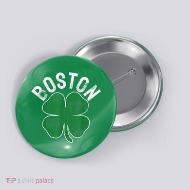 Boston Irish Shamrock St. Patrick's Day Button