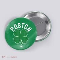 Boston Irish Shamrock St. Patrick's Day Button thumb 0