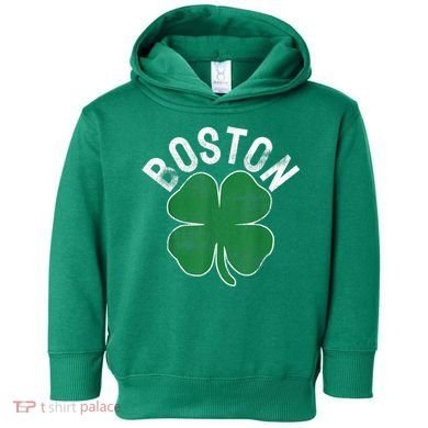 Boston Irish Shamrock St. Patrick's Day Toddler Hoodie