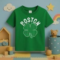 Boston Irish Shamrock St. Patrick's Day Toddler T-Shirt thumb 3