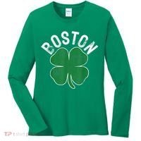 Boston Irish Shamrock St. Patrick's Day Women's Long Sleeve Shirt thumb 0