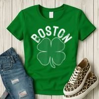 Boston Irish Shamrock St. Patrick's Day Women's T-Shirt thumb 3