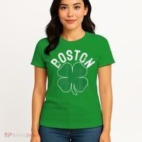 Boston Irish Shamrock St. Patrick's Day Women's T-Shirt thumb 4