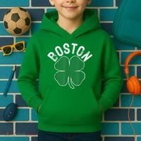 Boston Irish Shamrock St. Patrick's Day Kids Hoodie thumb 2