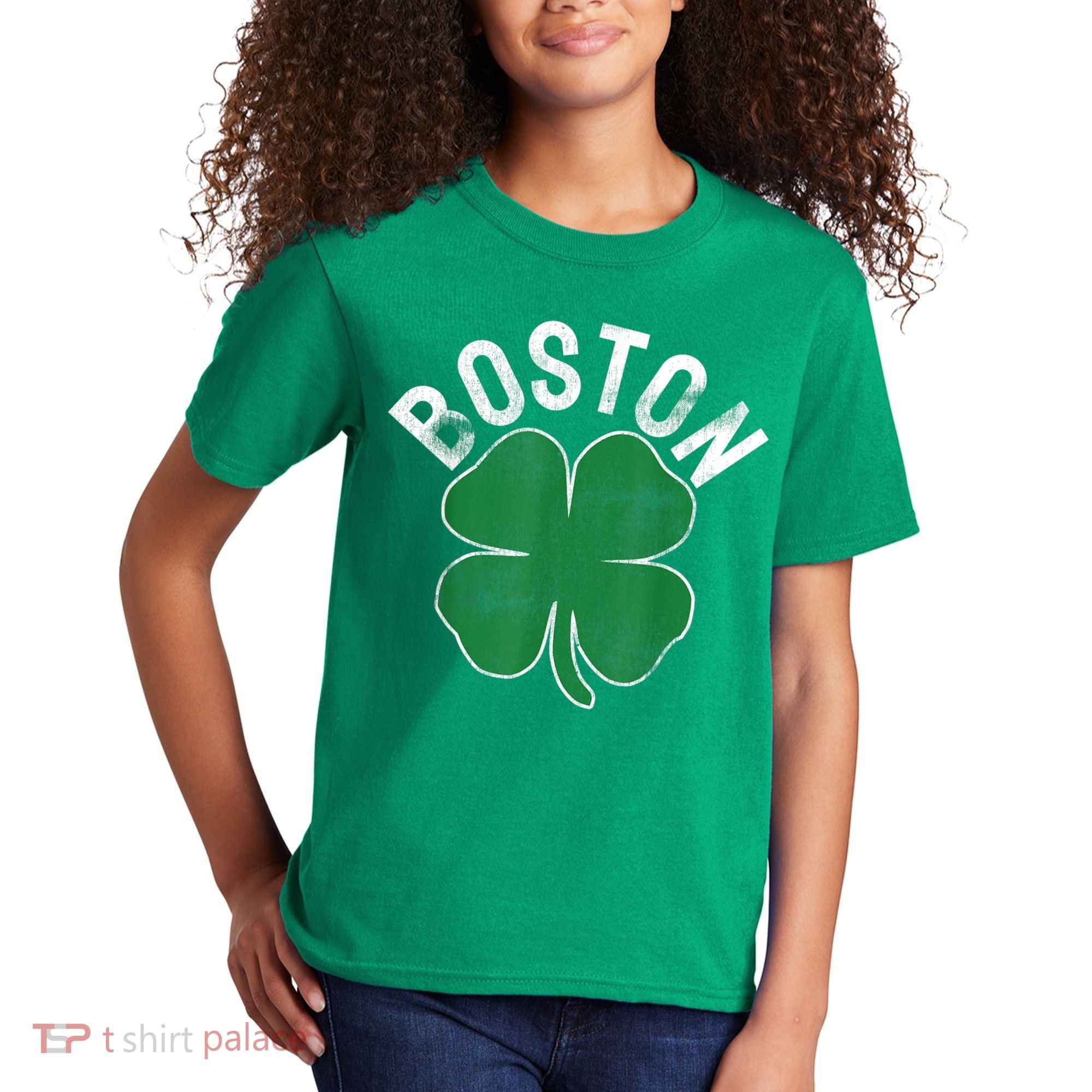 Boston Irish Shamrock St. Patrick's Day Kids T-Shirt