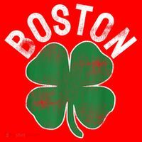 Boston Irish Shamrock St. Patrick's Day Santa Hat thumb 1